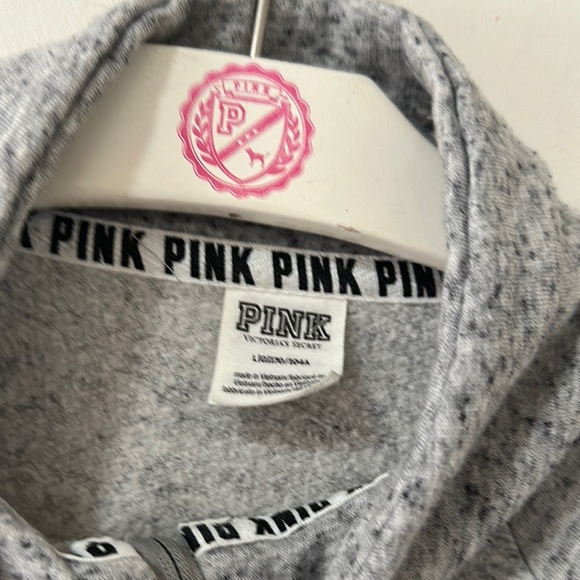 PINK Victoria's Secret Gray and Pink Women's Sweater circa 2017 - Picture 2 of 3